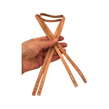 Angel Çanta Aksesuar Gerçek Deri 70x0.8 Cm Ham Renk Çift Çanta Sapı