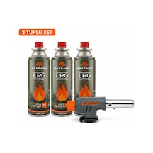Bc-elt1300 Pürmüz Başlığı + 3 Adet Lpg Kartuş Seti Gri