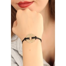 Love Aşık Siyah Deri İpli Unisex Mood Bileklik Tj-bb1986 Tdrtr