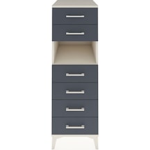 Kronos Dolap Tek Raflı 6 Çekmeceli 44x59x134 Aytaşı-antrasit Aytaşı