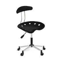 Türksit Nil Sandalye Metalik Gri Boyalı Ayak Siyah Siyah