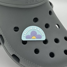 Crocs Terlik Süsü Ve Aksesuarı , Çanta Süsü Jibbitz Papatya Magic 04 Görsel Figür Aksesuar Beyaz-sarı-mor-su Yeşili,