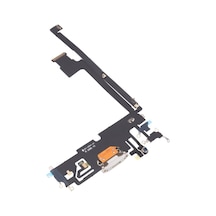 Apple Uyumlu iPhone 12 Pro Max Şarj Bordu Flex Kablo Beyaz