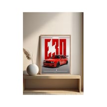 Bmw Doğal Ahşap Çerçeveli Tek Parça Dekoratif Tablo Çok Renkli - 818986172 Çok Renkli