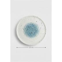 12'li Valencia Servis Tabak 23cm Dijital Splash Rinart Krem