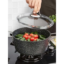 Black Lıne Derin Tencere 28 Cm Siyah