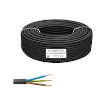 3x1.5 Ttr Seslendirme Kablosu Cca Siyah 100mt Brk-315s