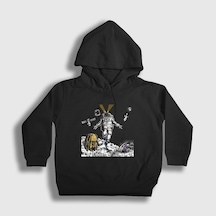Presmono Unisex Çocuk Astronaut Astroworld Travis Scott Kapüşonlu Sweatshirt Siyah