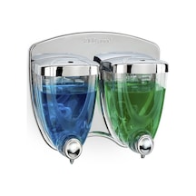 Omnisoft FLS F038 İkiz Sıvı Sabunluk Krom Kaplama 350+350 ml