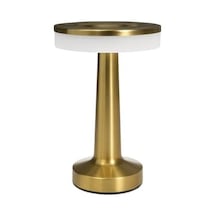 Oslo Gold Şarjlı Dokunmatik Masa Lambası 3 Renk Modu 6500k/3200k/amber , Dimlenebilir, Type-c Kablo Dahil, 1500mah Batarya, 20 Cm Yükseklik .