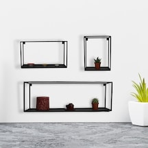 Wessdizayn Metal Duvar Rafı Iskandinav Model 3 ‘Lü Set Wd-12