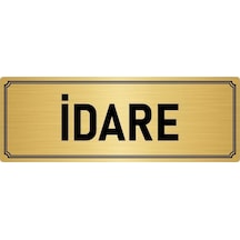 Özarslan Dizayn Metal Yönlendirme Levhası Departman Kapı İsimliği Idare 7x20 Cm Altın Renk