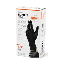 Reflex Slimfit Siyah Pudrasız Muayene Eldiveni L-xl 100 Lü Tek Kullanımlık Koruyucu Eldiven