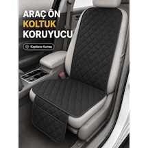 Beylini 2 Adet Oto Ön Koltuk Minderi Koltuk Kılıfı Cepli Lastikli Su Geçirmez Yıkanabilir Kapitone Kumaş Terletmez Universal Çocuk Kedi Köpek Kir Önleyici Kaymaz Set 2'li Set