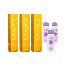 Maxx Deluxe Saç Boyası Fındık Kabuğu - 7/3 +Oksidan (3 Adet)