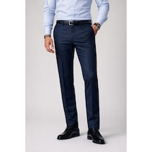 Classics Men Caserta Klasik Fit Likralı Erkek Kanvas Pantolon - 7516 Lacivert