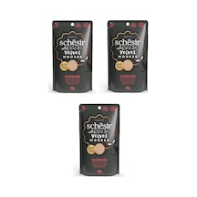 Schesir After Dark Tavuk Ve Sığır Etli Pouch Mousse Kedi Yaş Mama 80 Gr. X 3 Adet