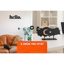 2 Ürün Al Tek Öde Hello + Şık Masaüstü Türkiye Haritası