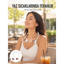 Usb Şarjlı Katlanabilir Boyun Fanı 3 Kademeli Sessiz Ve Taşınabilir Tasarım Yeni Nesil