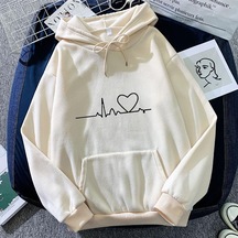 Bej 2023 Moda Sonbahar/kış Yeni Peluş Baskı Gevşek Kapşonlu Bej Bej 2023 Moda Sonbahar/kış Yeni Peluş Baskı Gevşek Kapşonlu Bej