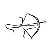 Okçuluk Spor Araba Çıkartmaları 18Cm Siyah