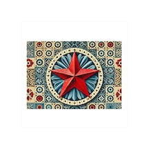 Mozaik Yıldız Deseni Modern Mdf Tablo