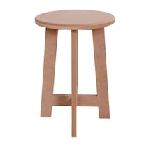 Boyanabilir Ahşap Mdf Yuvarlak Demonte Tabure 30x40 Cm