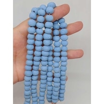 Mavi Pigmentli Seramik Boncuk Dizi 8-9mm/29cm 54232 Çok REnkli