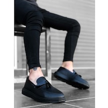 Ba0005 Bağcıksız Klasik Siyah Parlak Kuşaklı Ayakkabı