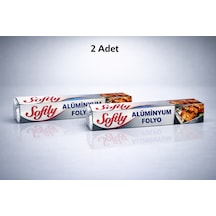 Softy Alüminyum Folyo 3,5 Metre Mutfak Folyosu Isıya Dayanıklı Gıda Saklama Ve Fırın Folyosu 2 Adet Gümüş
