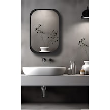 Side Siyah 45X60Cm /Banyo Dolabı Aynalı / Lavabo Üstü Dolap / Banyo Düzenleyici / Aynalı Dolap Antrasit