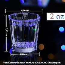 Renkli Led Parlayan Fiber Optik Glow Işıklı Bardak 5,5 X 5,5 Cm 1 Adet "