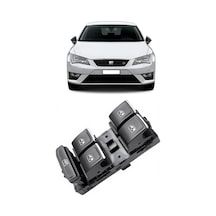 Seat Leon 2013-2020 Uyumlu Ön Sol Kapı Dörtlü Cam Açma Düğmesi Krom Detaylı 5g0959857c