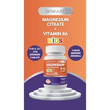 Senkavit Kids Magnezyum Sitrat Ve B6 İçeren 60 Çiğneme Tableti