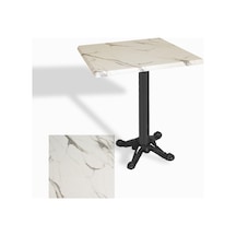Çipa Döküm Ayak Kare Masa 80x80 Cm - Werzalit, Wermodin Ve Allzalit Tabla - Afyon Mermer Çok Renkli