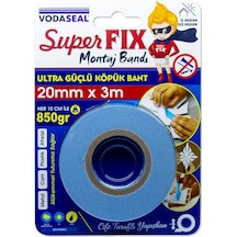 Mey İthalat Vodaseal Süper Fix Çift Taraflı Montaj Bandı 20 Mm 3 Metre