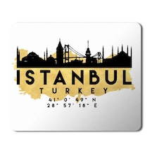 İstanbul Türkiye Koordinatlar Mouse Pad Mousepad