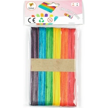 Ahşap Çubuk Renkli 15cm 50'li