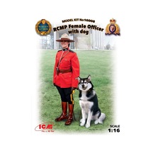 Icm 16008 1/16 Ölçek, Rcmp Female Officer With Dog New Molds-50286