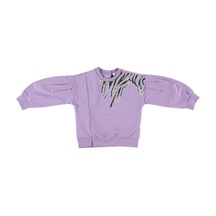 Panço Kız Çocukbaskı Detaylı Sweatshirt Mor 2321gb08023-1461 001