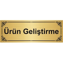 Ürün Geliştirme 7x20cm Altın Renk Metal Yönlendirme Levhası