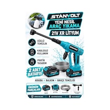 21v Çift Batarya 1500 Mah Yüksek Basınçlı Akülü Şarjlı Oto Araba Yıkama Makinesi