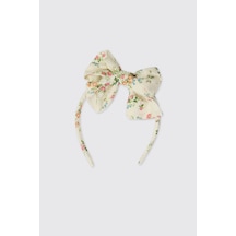 Panço Liberty Kumaş Kız Bebek Krem Taç Seti 2612gb09023