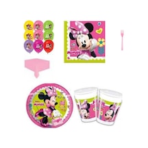 Minnie Happy Doğum Günü Süsleri Masa Seti Parti Seti Ekonomik Se