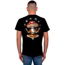 Magic Mushroom Buddha Yoga Aum Oum Çakra Tişört Unisex T-shirt 001