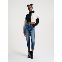 LOFT Mom Regular Fit Kadın Pantolon Lf2034237 Q1.v1 Denim
