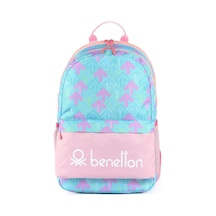 United Colors Of Benetton Bnt03731 Kadın Sırt Çantası Mint/Pembe Çok Renkli