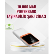 Depomıx Powerbank 10000 Mah Çift Usb Çıkışlı, Type-c Girişli, Şık Beyaz Tasarım