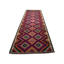 Kilim Antik El Dokuma Yün Yolluk Herki Doğu Anadolu Kilimi 0098 - Yeni - Çok Renkli