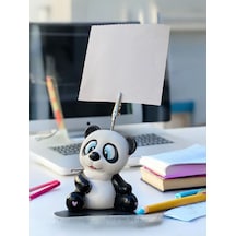 Tatlı Sevimli Kawaii Panda Fotoğraf Not Tutacak Ofis Hediye Tutucu Siyah Beyaz